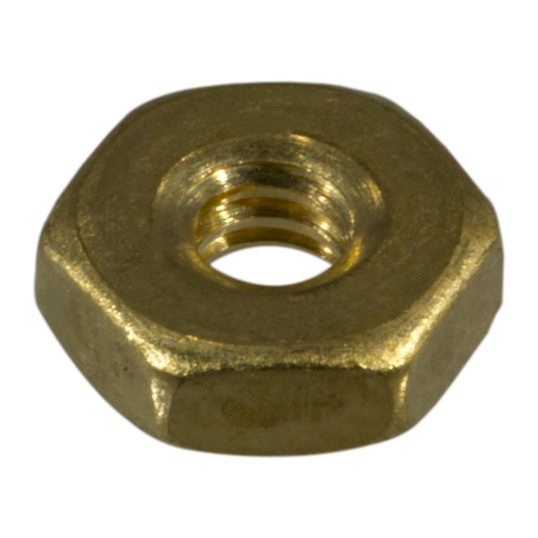 Midwest Fastener Machine Screw Nut, #6-32, Brass, 100 PK 03762